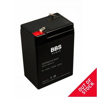 BBS Power VRLA AGM battery 6V 4.5Ah 